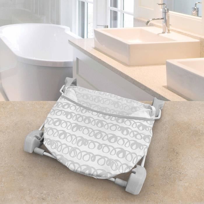 INGENUITY Transat de bain pour bébé pliable gris