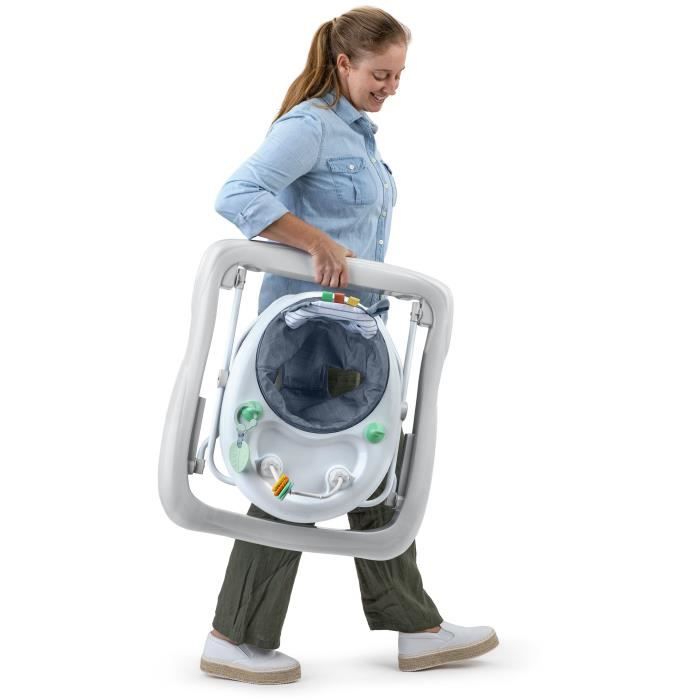 INGENUITY - Chambray - Trotteur pour bébé pliable, évolutif avec activités Cadeau Noel bébé- 3 hauteurs - 6M+