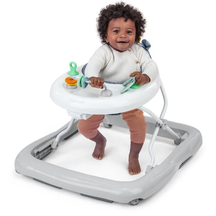 INGENUITY - Chambray - Trotteur pour bébé pliable, évolutif avec activités Cadeau Noel bébé- 3 hauteurs - 6M+