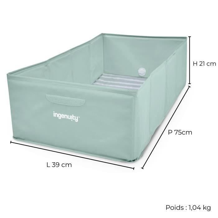 INGENUITY - Baignoire bébé pliable - Nomade - Doublure imperméable - Facile a nettoyer
