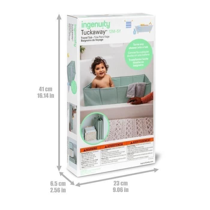 INGENUITY - Baignoire bébé pliable - Nomade - Doublure imperméable - Facile a nettoyer