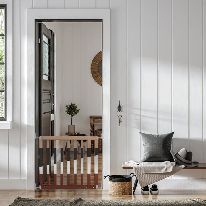 INGENUITY Barriere de sécurité enfant de 76 a 91 cm, personnalisable a peindre ou a teindre, facile a installer