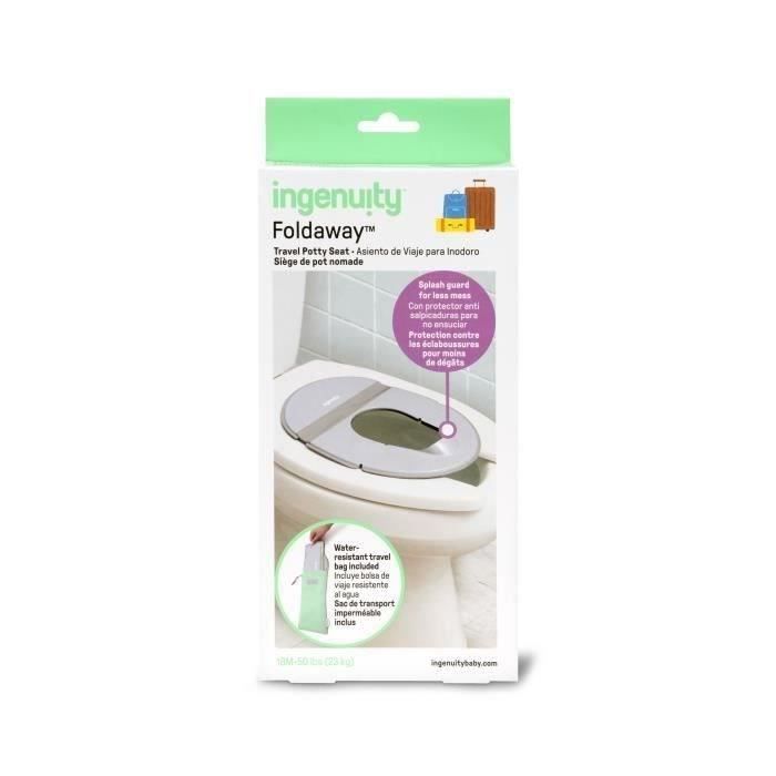 INGENUITY Réducteur de toilette universel nomade enfant, bébé, en voyage ou déplacement. Sac de rangement inclus, pliable