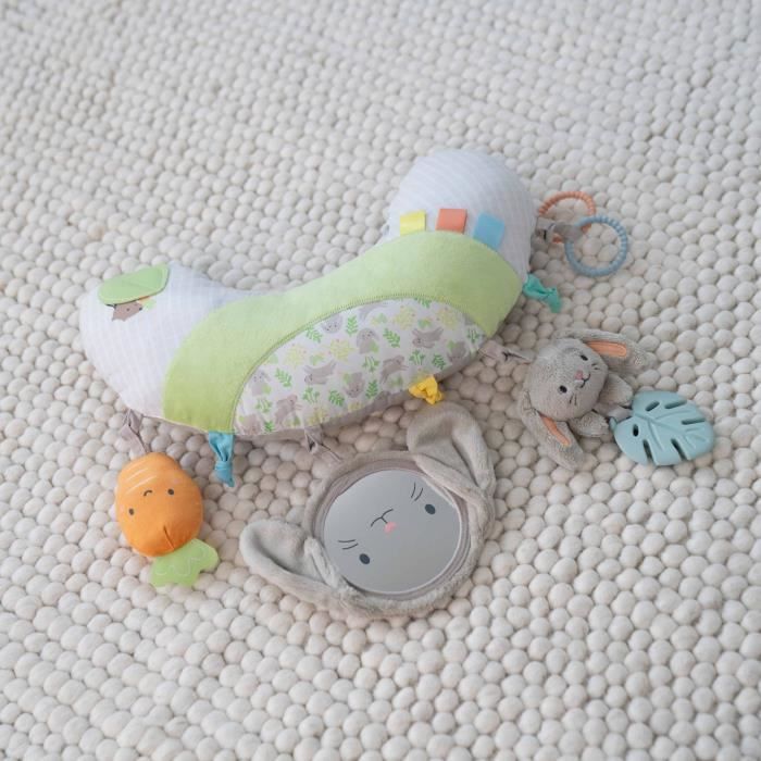 INGENUITY Tapis d'éveil au sol bébé Sylvi pour le temps passé sur le ventre plus long avec jouets mutil sensoriels