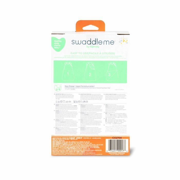 INGENUITY Gigoteuse d'Emmaillotage, sac de couchage Soleil, pour l'été TOG 0.5 évolutive de 3 a 18 mois certifié oeko-Tex