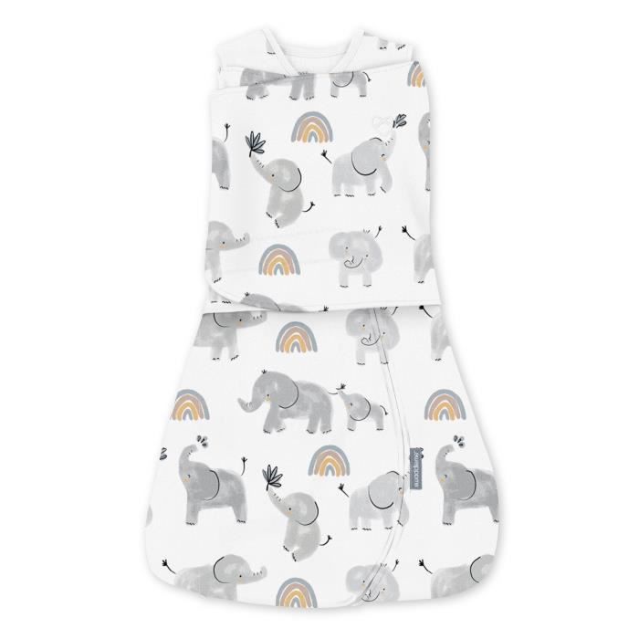 INGENUITY, Gigoteuse d'Emmaillotage, sac de couchage éléphant, pour mi-saison TOG 1. évolutive de 3 a 6 mois certifié oeko-Tex