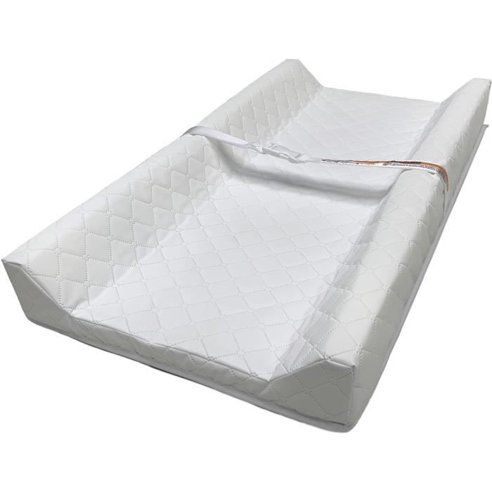 INGENUITY Matelas a langer bébé avec rebords et ceinture de sécurité, imperméable, housse 100% coton incluse