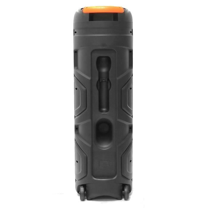 Enceinte karaoké lumineuse - INOVALLEY - KA129-XXL - Bluetooth V5.0 - 90 cm - 1000 W - Haut-parleurs 3 x 8'' - Micro sans fil inclus