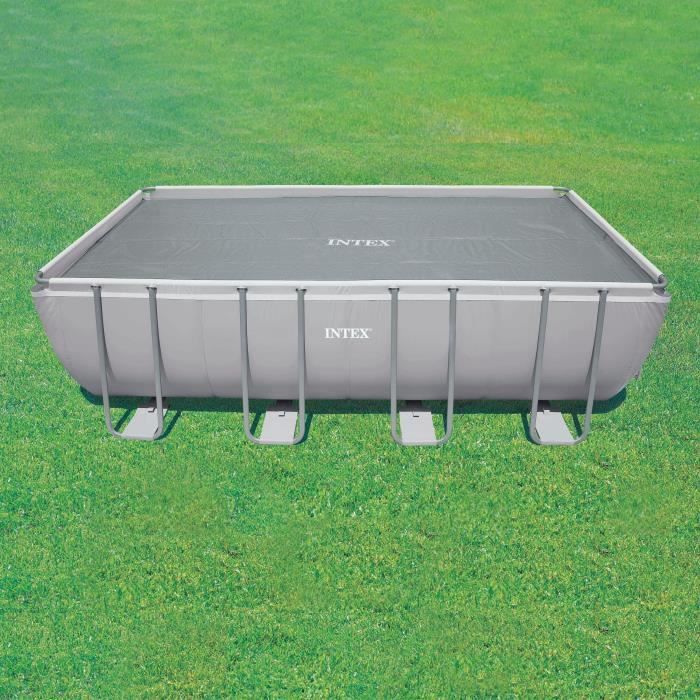 B‚che a bulles renforcÈe pour piscine - Rectangulaire - 5,49 x 2,74 m - Gris