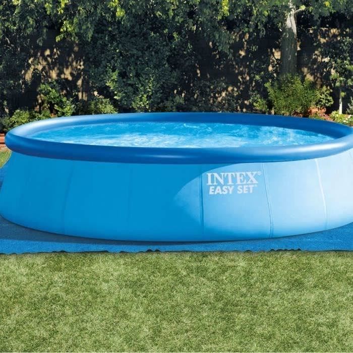 Tapis de sol pour piscine autoportante INTEX - 472 x 472 cm - …paisseur 0,13 mm - Bleu