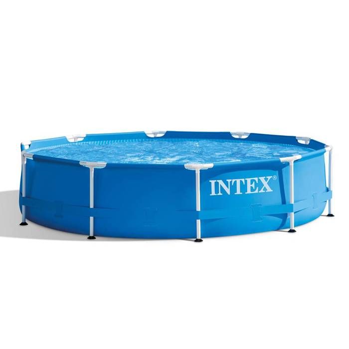 Kit Piscine hors sol tubulaire INTEX - Metal Frame - 305 x 76 cm - Ronde (Livrée avec pompe et cartouche) - 28202NP