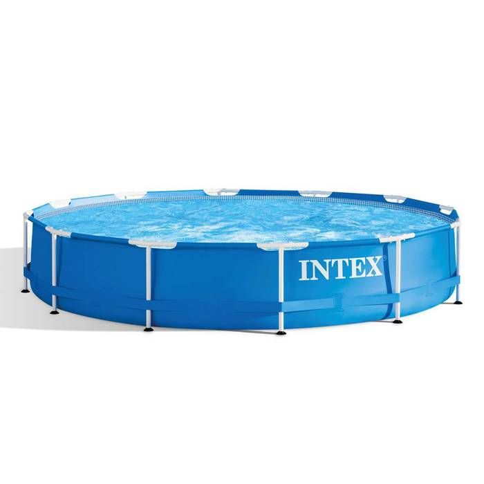 Kit Piscine hors sol tubulaire INTEX - Metal Frame - 366 x 76 cm - Ronde (LivrÈe avec pompe et cartouche) - 28212NP