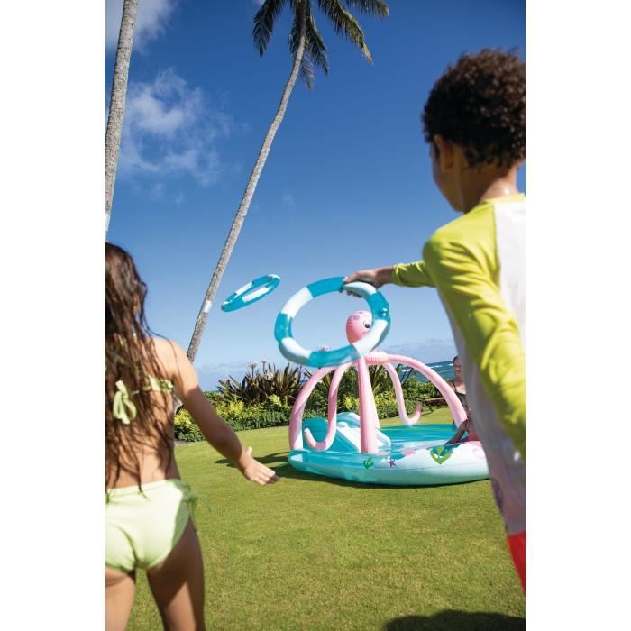 Aire de jeux gonflable - INTEX - Pieuvre - 229 Litres - 2 ans et + - 234 x 183 x 150 cm - Inclus : 2 anneaux gonflables