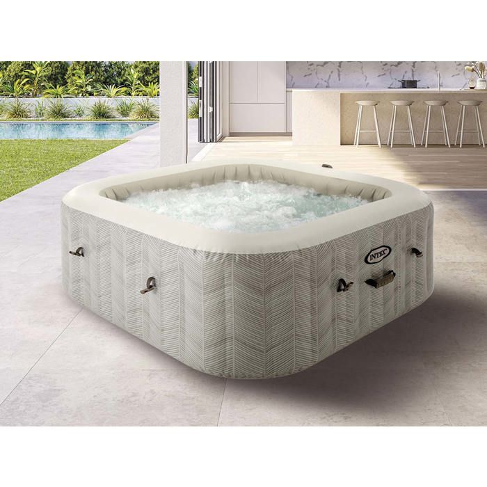 Spa gonflable PureSpa Chevron carré Bulles 6 places - Intex
