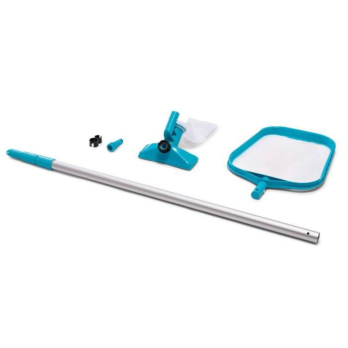 Kit d Entretien Piscines - Intex - Perche télescopique, aspirateur et épuisette