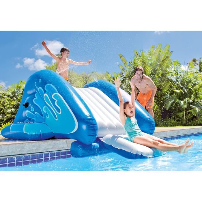 Toboggan gonflable - INTEX - Pour piscine enterrée - 6 ans et + - 333 x 206 x 117 cm