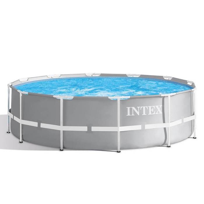 Kit Piscine hors sol tubulaire INTEX - Pris Frame - 366 x 99 cm - Ronde (LivrÈe avec pompe, cartouche et Èchelle) - 26716NP