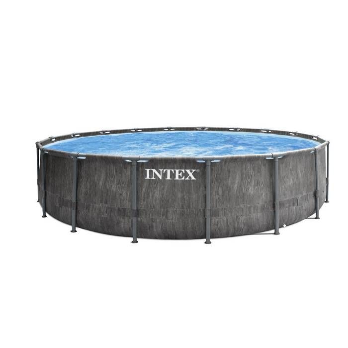 Kit Piscine hors sol tubulaire INTEX - Pris Frame - 549 x 122 cm - Ronde (Pompe, b‚che, tapis de sol et Èchelle) - 26744NP