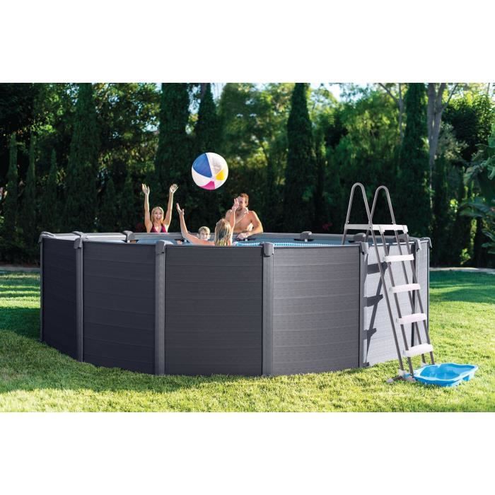 Kit Piscine Graphite 4,78 x 1,24 m - Intex