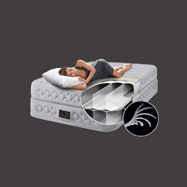 Matelas gonflable - INTEX - Supreme Air-Flow - 2 places - PVC - 152x203x51 cm