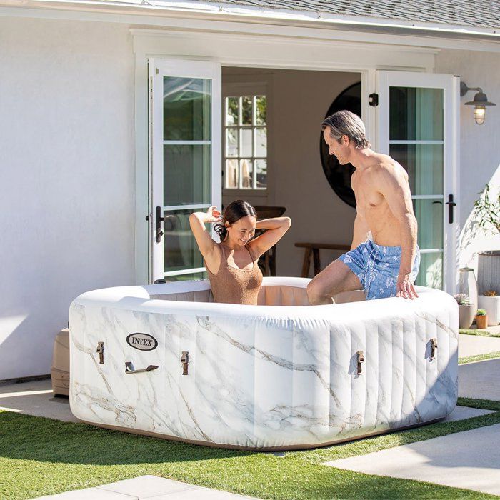 Spa gonflable INTEX - Calacatta - 4 places - 175 x 175 cm - Carré - 28464EX