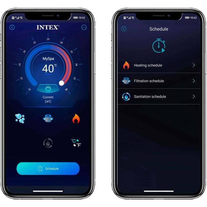 Spa gonflable INTEX - Chevron - 196 x 196 x 71 cm - 6 places - CarrÈ - 28472EX