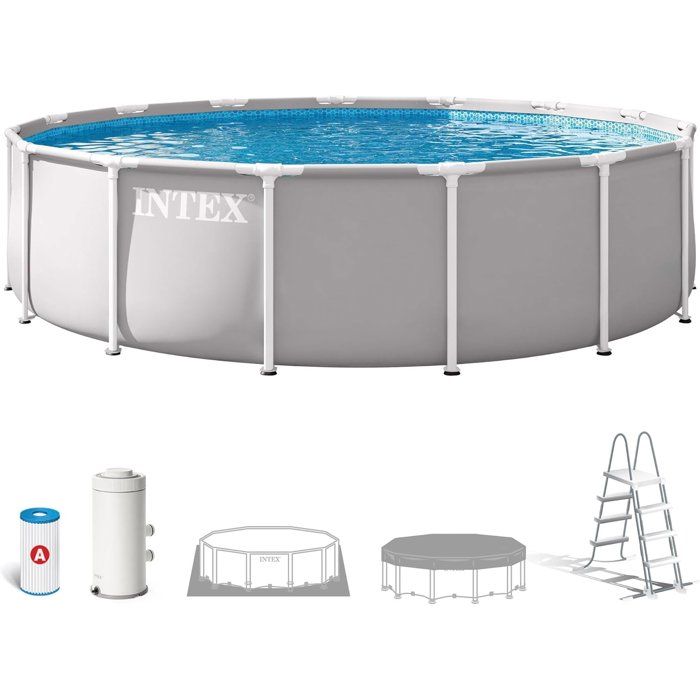 Kit Piscine hors sol tubulaire INTEX - Pris Frame - 457 x 107 cm - Ronde - 26724ND