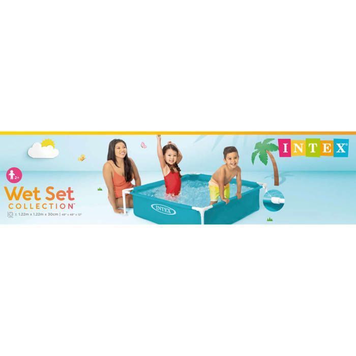 Piscine tubulaire - Intex - (L)1,22 x (l)1,22 x (h)0,30m