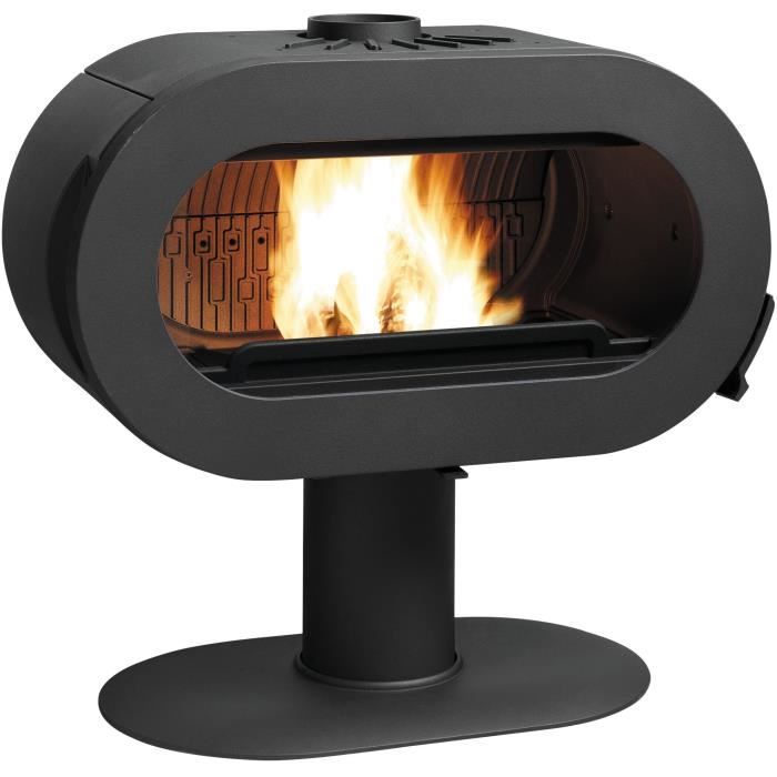 Poele a bois - INVICTA Fifty sur pied - 10 Kw - B˚ches 60 cm