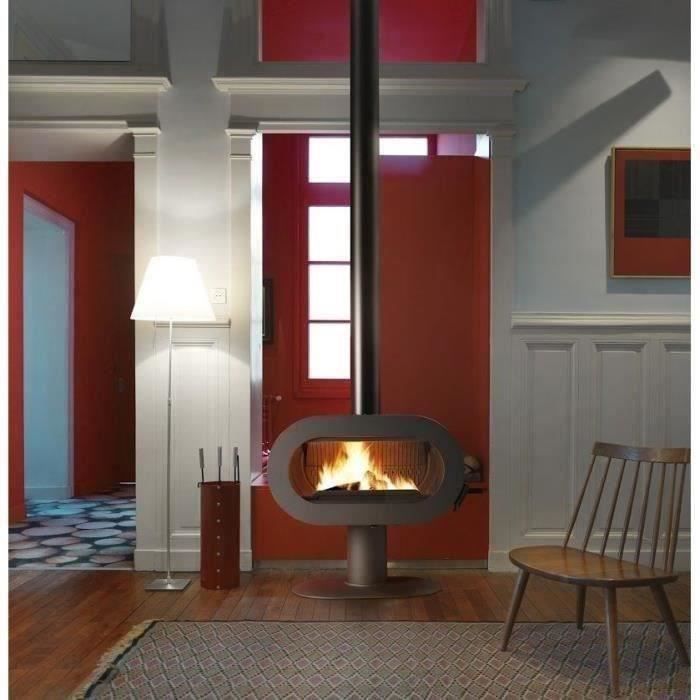 Poele a bois - INVICTA Fifty sur pied - 10 Kw - B˚ches 60 cm