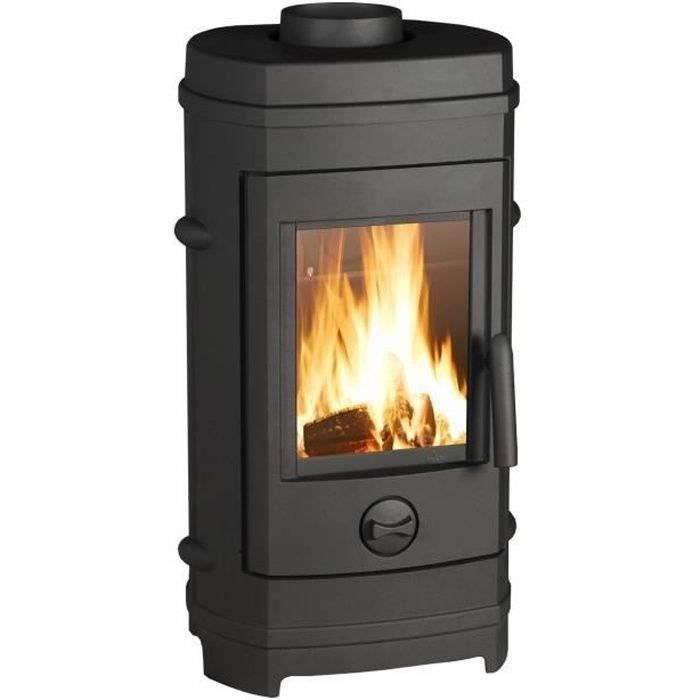 Poele a bois INVICTA Remilly - Puissance optimale: 7 kW - Max: 10,5 kW - B˚ches 33 cm max - Fonte - FabriquÈ en France - Ecodesign