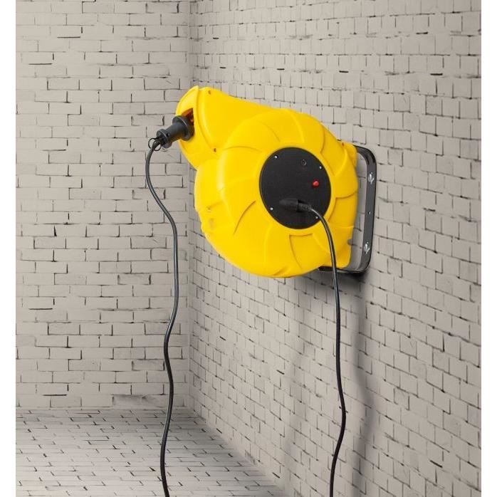 Enrouleur électrique mural - I-Watts - I-EEAM05-1520B - 20 m - HO5-3G1.5