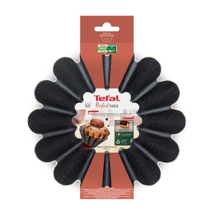 TEFAL Success Moule a brioche 23 cm, Revetement antiadhÈsif, FabriquÈ en France, Tabac J1606602