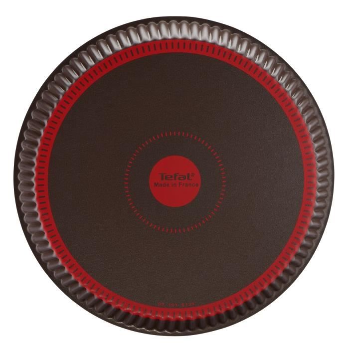 TEFAL Success Moule a tarte 27 cm, Revetement antiadhÈsif, FabriquÈ en France, Tabac J1608302