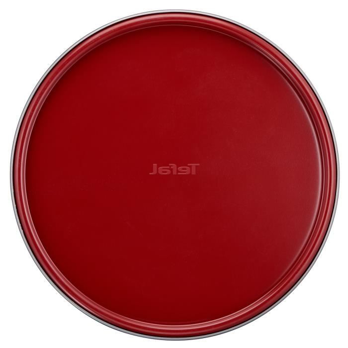 TEFAL Delibake Moule a charniere 25 cm, Acier carbone, DÈmoulage facile, Rouge J1641314