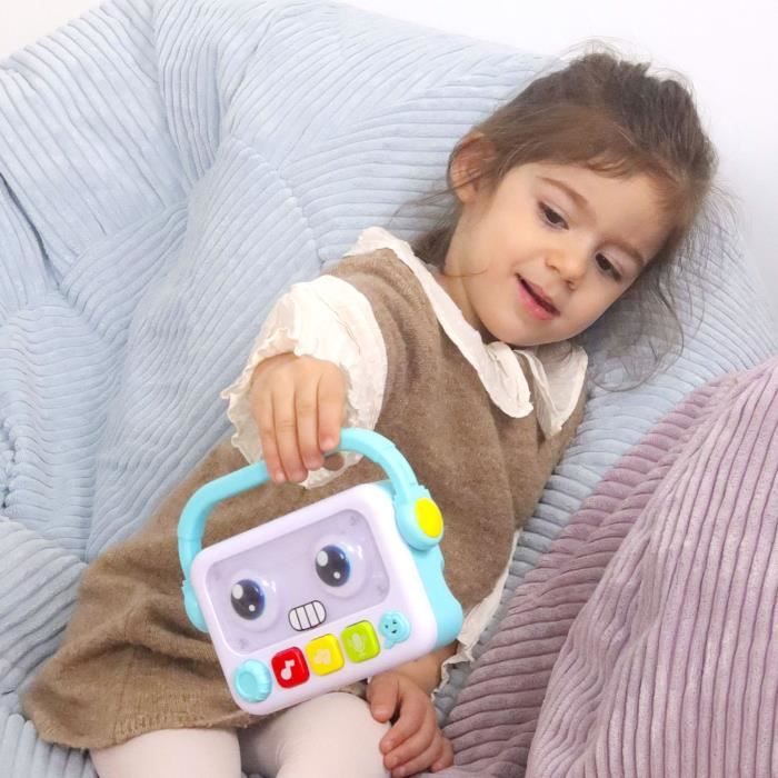 Baladeur robot musical & lumineux - J.A.D.E - 17 cm - Musique, Enregistrement & Déformation de Voix - Des 18 Mois