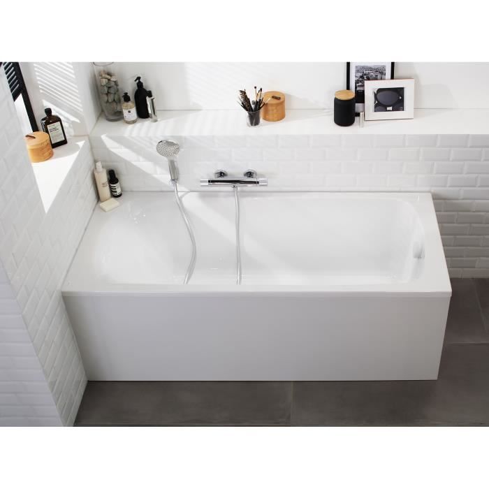 Baignoire rectangulaire Brive 170x75 cm Blanche Jacob Delafon E6115-00