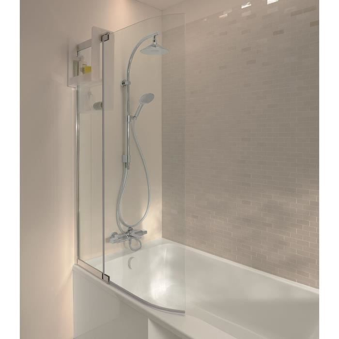 Pare-bain Malice Bain-douche - JACOB DELAFON - 2 volets - 6mm - 94,8x150cm