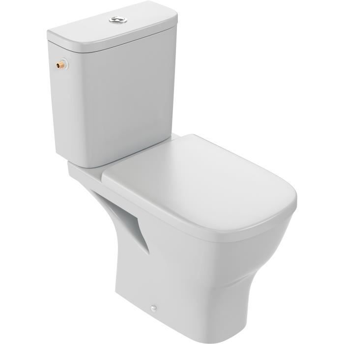 JACOB DELAFON Pack WC au sol sans Bride Struktura E76003-00 3/6L, Blanc