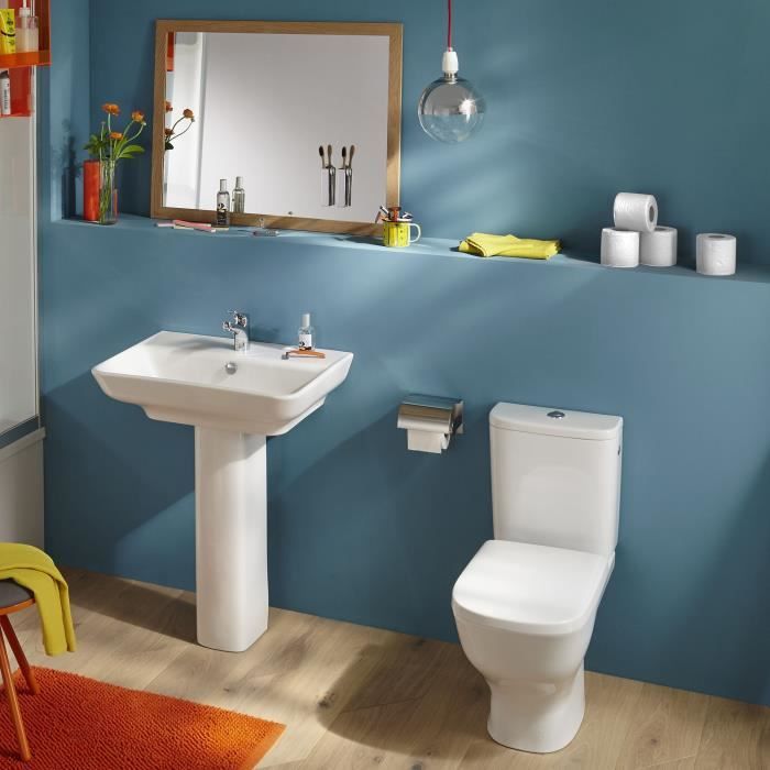 JACOB DELAFON Pack WC au sol sans Bride Struktura E76003-00 3/6L, Blanc