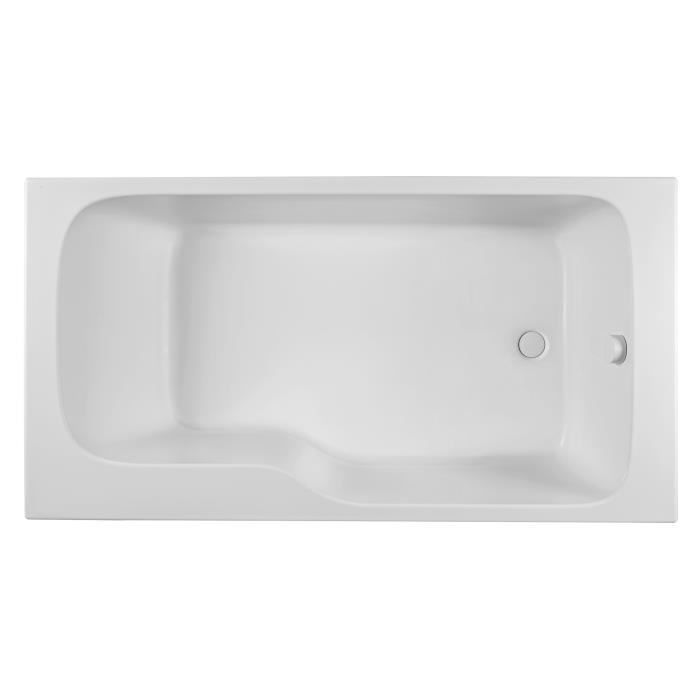 Baignoire rectangulaire Bain-douche Malice 160 x85 cm Blanche Jacob Delafon E6D146R-00