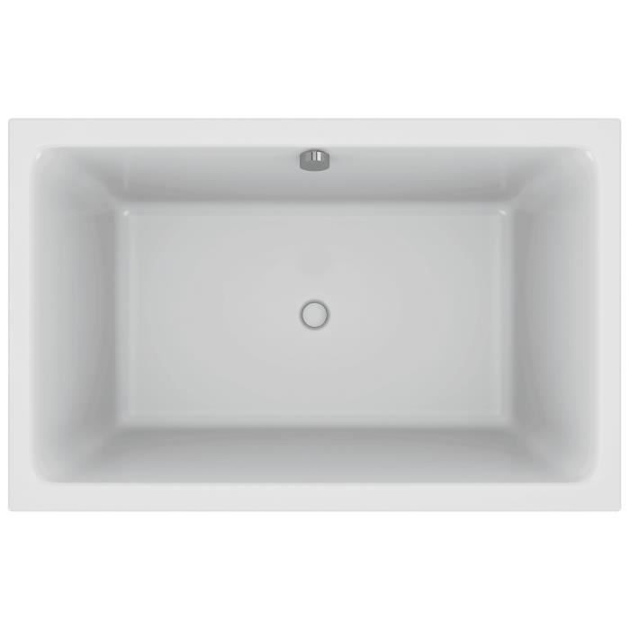 Baignoire rectangulaire bain-douche Jacob Delafon Capsule 140 x 90 cm Blanche