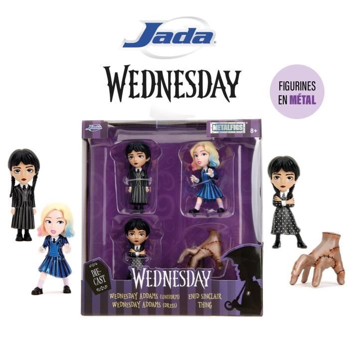 Jada -4 Figurines en métal - Série Netflix Mecredi - 6,5cm - A partir de 8 ans