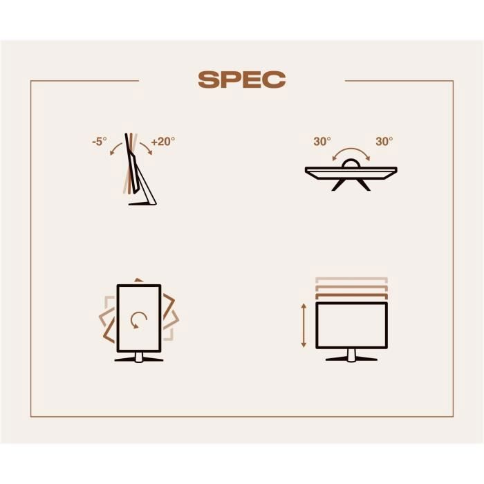 Ecran PC - JAPANNEXT - 23,8 - FHD - 60Hz - Dalle IPS - 14ms - Ajustable en hauteur - JN-IPS2382FHDR-HSP