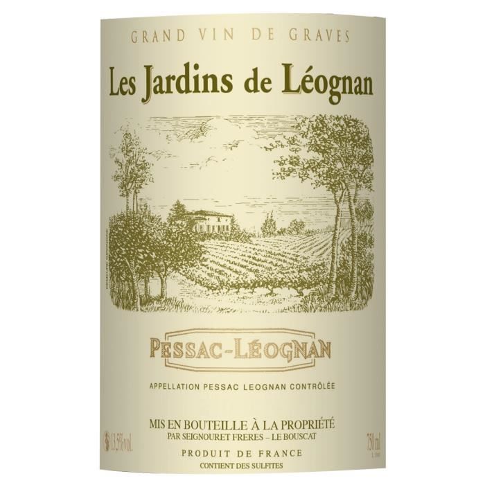Les Jardins de Léognan 2021 Péssac Léognan - Vin rouge de Bordeaux