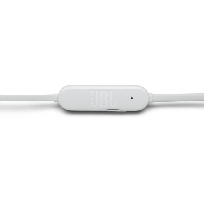 Ecouteurs sans fil JBL Tune 125BT - Intra-auriculaires - Son Pure Bass - Bluetooth 5.0 - 16h d'autonomie - Blanc