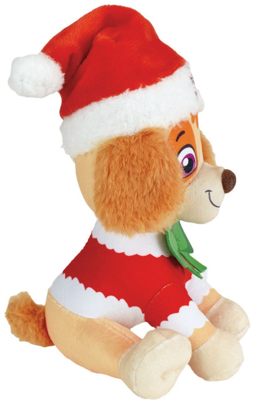 Lot de 3 peluches - Pat'Patrouille - Chase, Stella et Marcus - +/- 17 cm - Version Noël