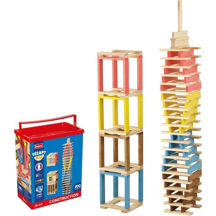 Técap Multicolor - Jeu d'équilibre et de construction - JEUJURA - 200 pieces
