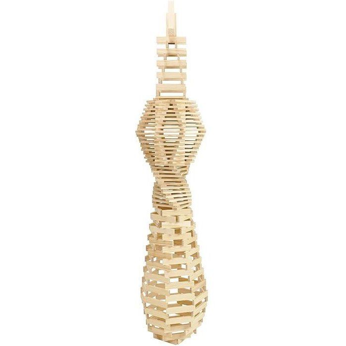 JEUJURA Tecap Classic - 500 planchettes en bois - jeu de construction