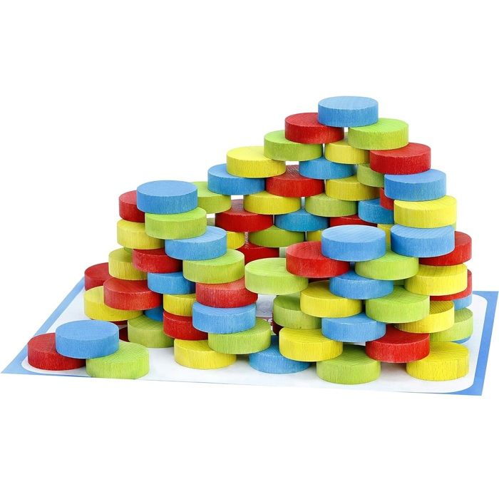 Iglooo 100 Pieces - JEUJURA - Jeu d'Adresse et de Logique avec Palets et Tapis, Regles des Jeux Incluses